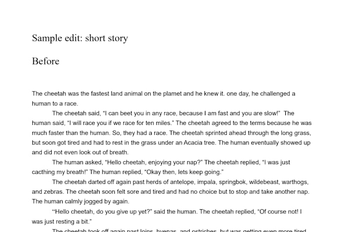 proofread short form content